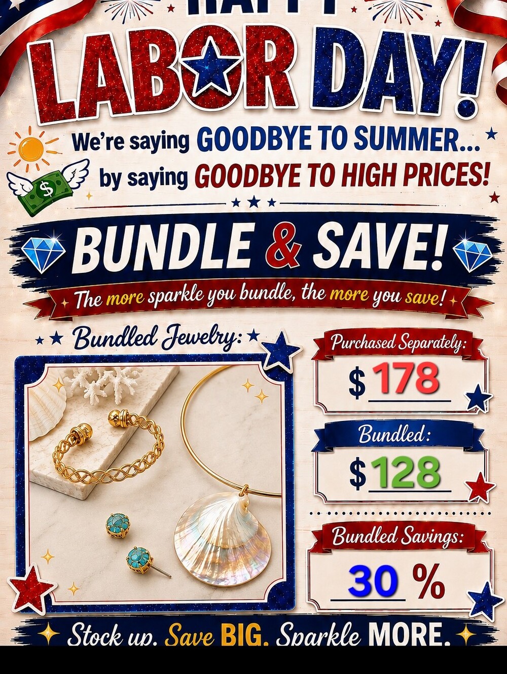 BUNDLED SAVINGS! Mermaid Necklace, Lifestyle Bracelet, & Impression Earrings